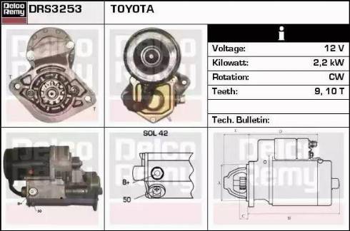 Remy DRS3253 - Starter autospares.lv