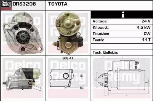 Remy DRS3208 - Starter autospares.lv