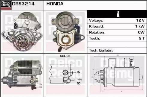 Remy DRS3214 - Starter autospares.lv