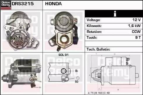 Remy DRS3215 - Starter autospares.lv