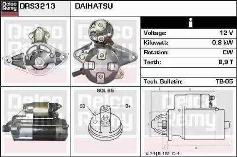 Remy DRS3213 - Starter autospares.lv