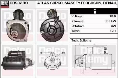 Remy DRS3289 - Starter autospares.lv