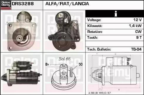 Remy DRS3288 - Starter autospares.lv