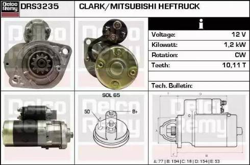 Remy DRS3235 - Starter autospares.lv