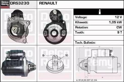 Remy DRS3230 - Starter autospares.lv