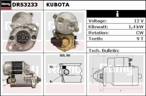 Remy DRS3233 - Starter autospares.lv