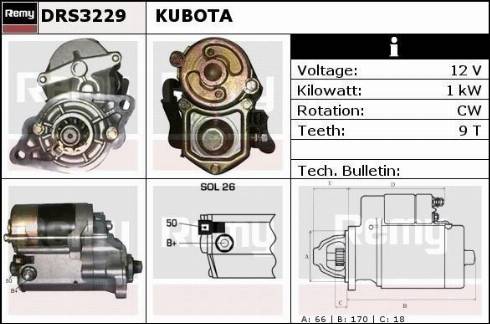 Remy DRS3229 - Starter autospares.lv