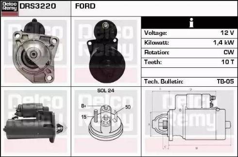 Remy DRS3220 - Starter autospares.lv