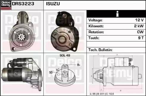 Remy DRS3223 - Starter autospares.lv