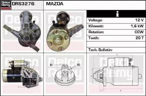 Remy DRS3276 - Starter autospares.lv