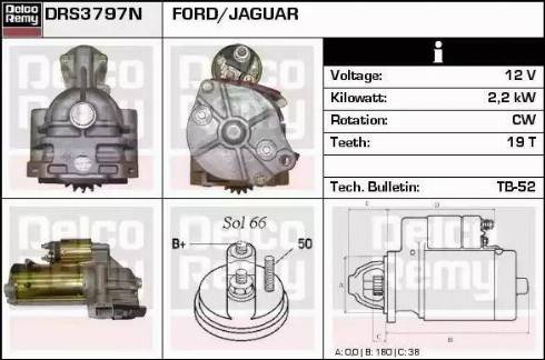 Remy DRS3797N - Starter autospares.lv