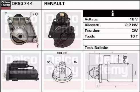 Remy DRS3744 - Starter autospares.lv