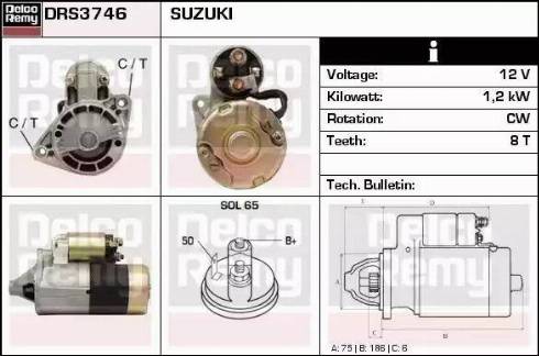 Remy DRS3746 - Starter autospares.lv