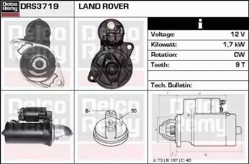 Remy DRS3719 - Starter autospares.lv