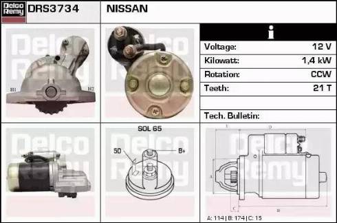 Remy DRS3734 - Starter autospares.lv