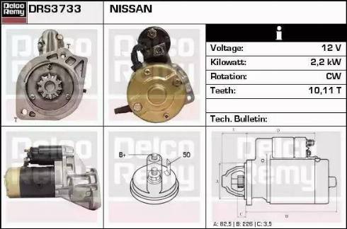 Remy DRS3733 - Starter autospares.lv