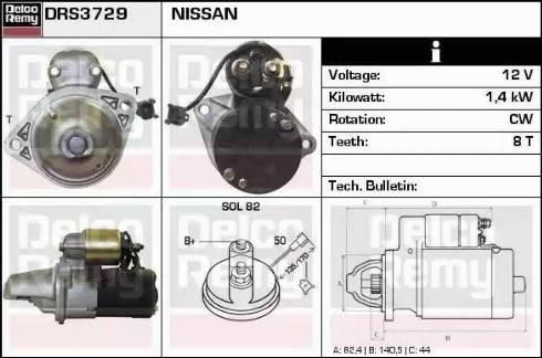 Remy DRS3729 - Starter autospares.lv