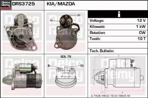 Remy DRS3725 - Starter autospares.lv