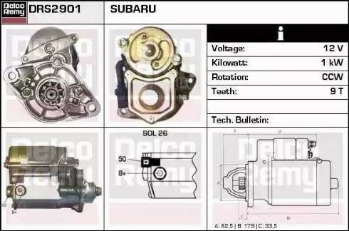 Remy DRS2901 - Starter autospares.lv