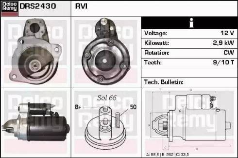 Remy DRS2430 - Starter autospares.lv