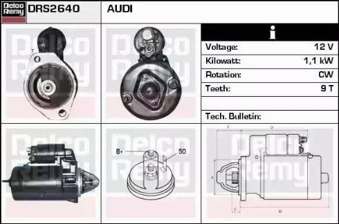 Remy DRS2640 - Starter autospares.lv