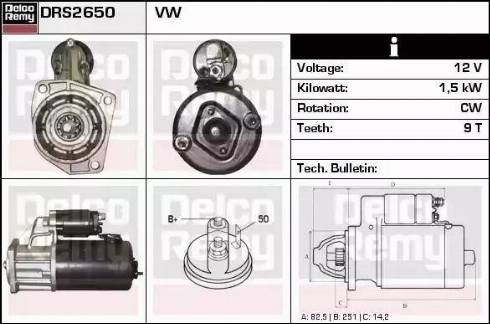 Remy DRS2650 - Starter autospares.lv