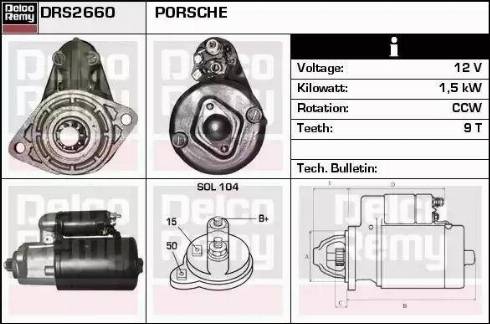 Remy DRS2660 - Starter autospares.lv