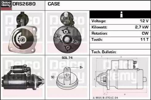 Remy DRS2680 - Starter autospares.lv