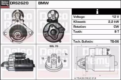 Remy DRS2620 - Starter autospares.lv