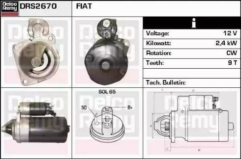 Remy DRS2670 - Starter autospares.lv