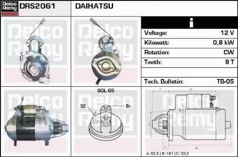 Remy DRS2061 - Starter autospares.lv