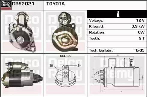 Remy DRS2021 - Starter autospares.lv