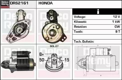 Remy DRS2161 - Starter autospares.lv