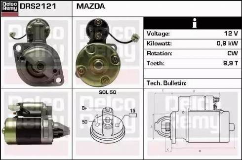 Remy DRS2121 - Starter autospares.lv