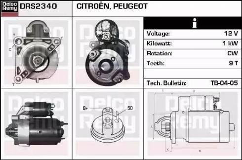 Remy DRS2340 - Starter autospares.lv