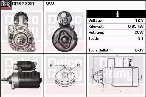 Remy DRS2330 - Starter autospares.lv