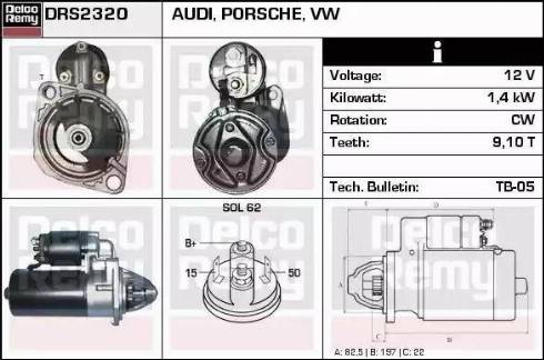 Remy DRS2320 - Starter autospares.lv