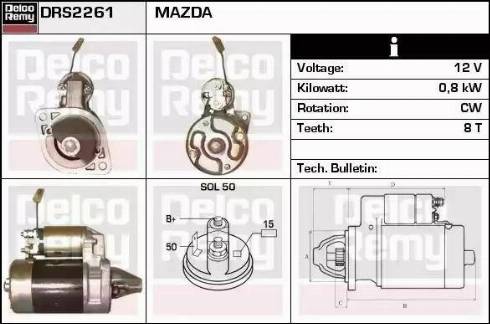 Remy DRS2261 - Starter autospares.lv