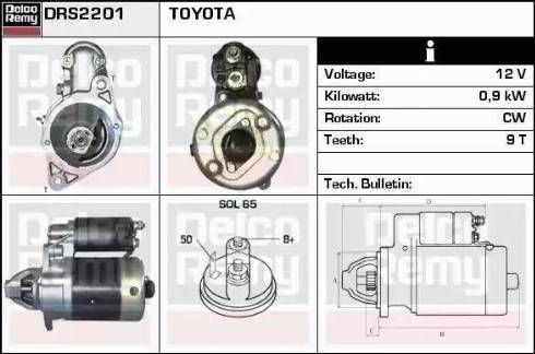 Remy DRS2201 - Starter autospares.lv