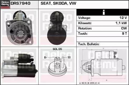 Remy DRS7940 - Starter autospares.lv