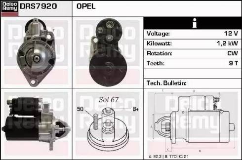 Remy DRS7920 - Starter autospares.lv