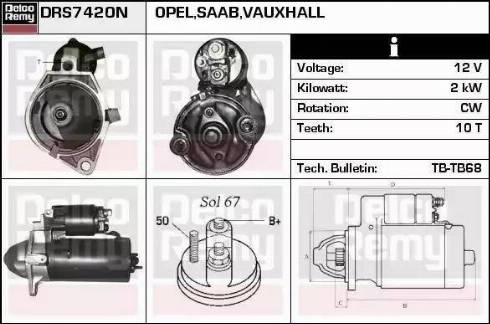 Remy DRS7420 - Starter autospares.lv