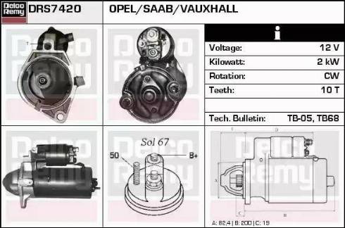 Remy DRS7420 - Starter autospares.lv