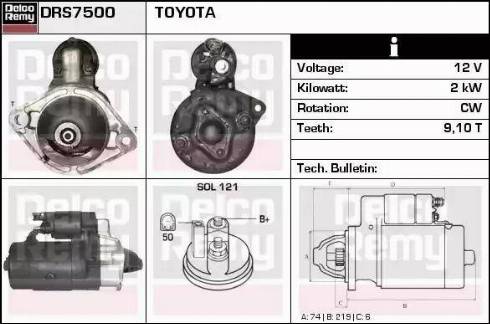 Remy DRS7500 - Starter autospares.lv