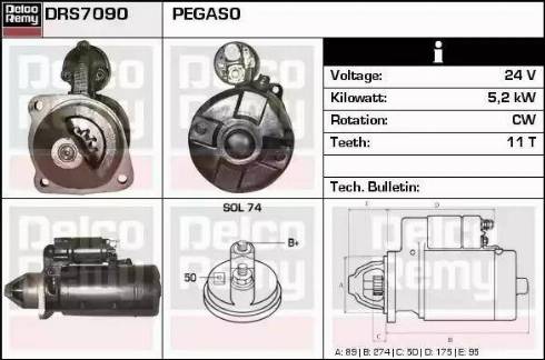 Remy DRS7090 - Starter autospares.lv