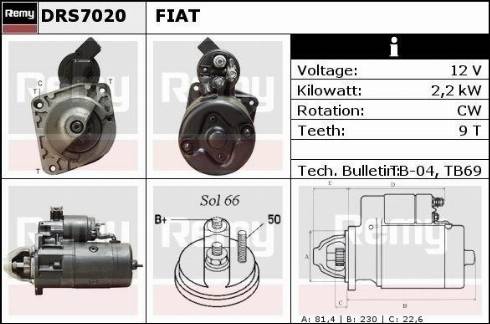 Remy DRS7020X - Starter autospares.lv