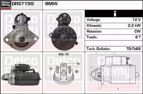 Remy DRS7150 - Starter autospares.lv