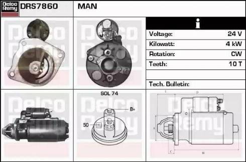 Remy DRS7860 - Starter autospares.lv