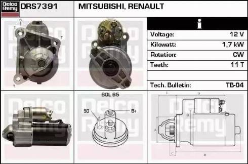 Remy DRS7391 - Starter autospares.lv