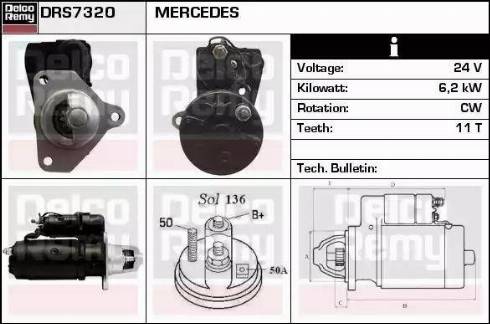 Remy DRS7320 - Starter autospares.lv